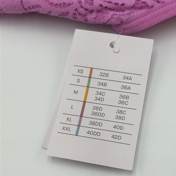 NWT Auden Mauve Lace Bralette Size S Lightly Lined Crossback - Picture 6 of 7